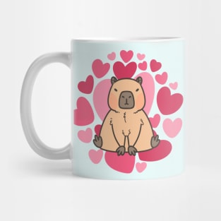 Capybara Loves with Lot of Hearts Mug